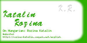 katalin rozina business card